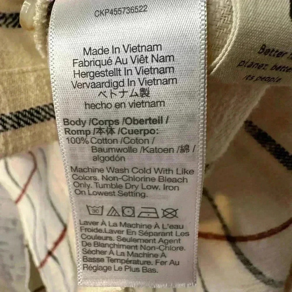 Madewell Women’s Flannel Oversized Ex-Boyfriend Shirt Windowpane, XS - Picture 6 of 9